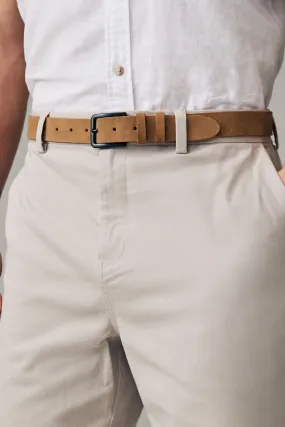 Marrone oleose  - Cintura casual in pelle