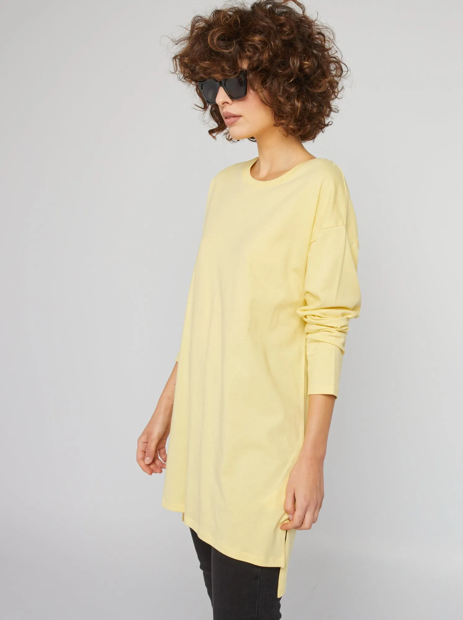 T-shirt lunga - GIALLO